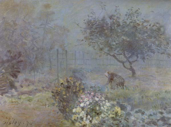 Alfred Sisley Foggy Morning,Voisins